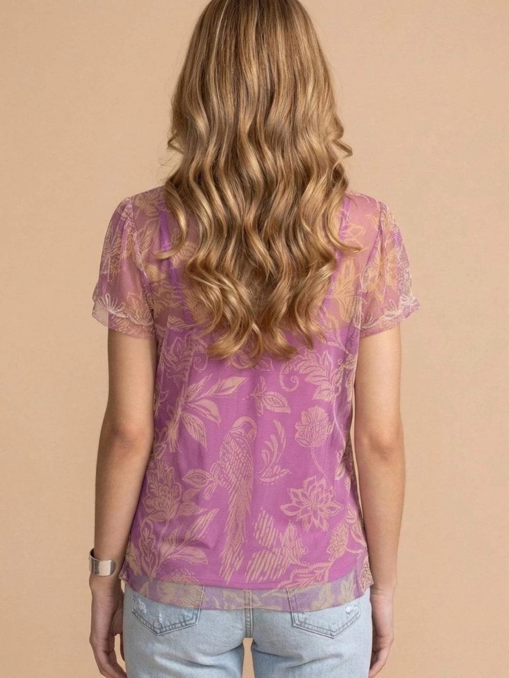Johnny Was Mazzy Ruffle Neck Blouse Sz Large Boho Whimsy Embroidered - Picture 4 of 4